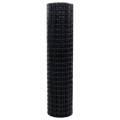 vidaXL Eurozaun Grau 1,2 x 25 m PVC-beschichtetes Eisen