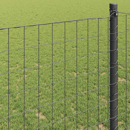 vidaXL Eurozaun Grau 1 x 25 m PVC-beschichtetes Eisen