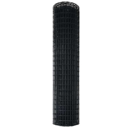vidaXL Eurozaun Grau 1 x 25 m PVC-beschichtetes Eisen