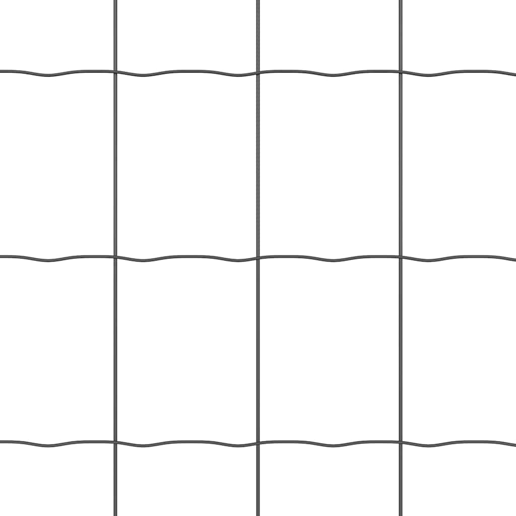 Eurozaun Grau 0,4 x 25 m PVC-beschichtetes Eisen