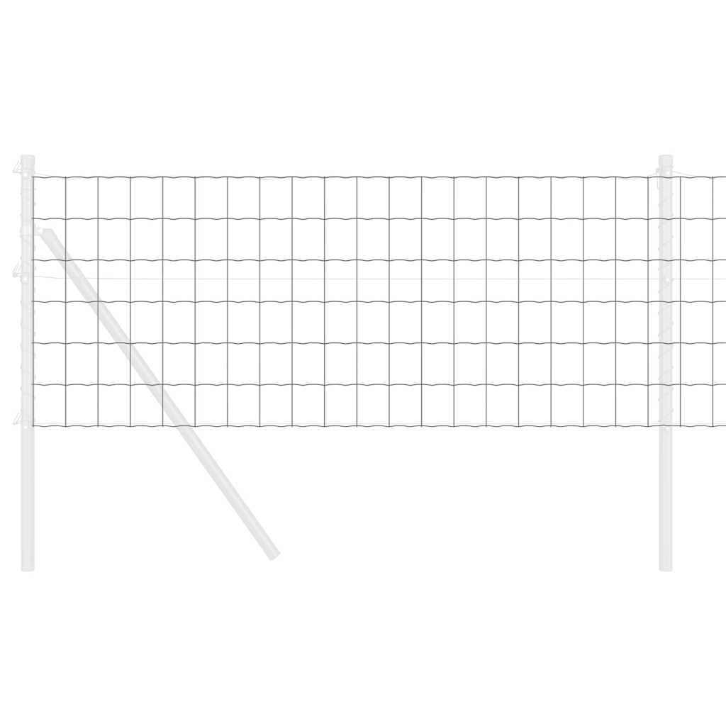 Eurozaun Grau 0,6 x 25 m PVC-beschichtetes Eisen