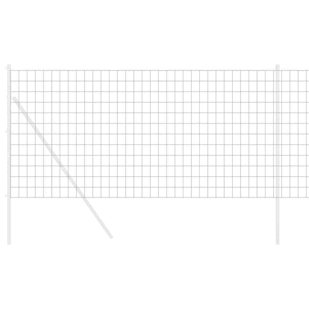 vidaXL Clôture européenne grise 1,2 x 25 m en fer enduit de PVC