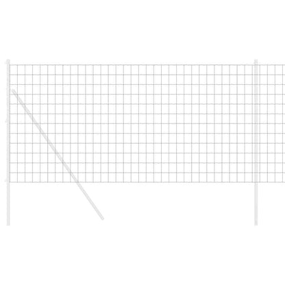 vidaXL Clôture européenne grise 1,2 x 25 m en fer enduit de PVC