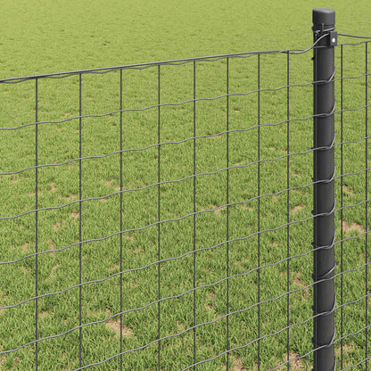 vidaXL Eurozaun Grau 0,6 x 50 m PVC-beschichtetes Eisen