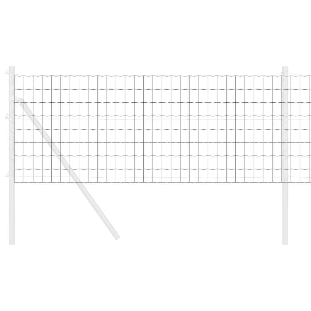 vidaXL Clôture euro grise 0,6 x 50 m en fer revêtu de PVC