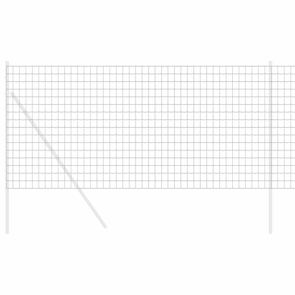 Eurozaun Grau 1,4 x 10 m PVC-beschichtetes Eisen