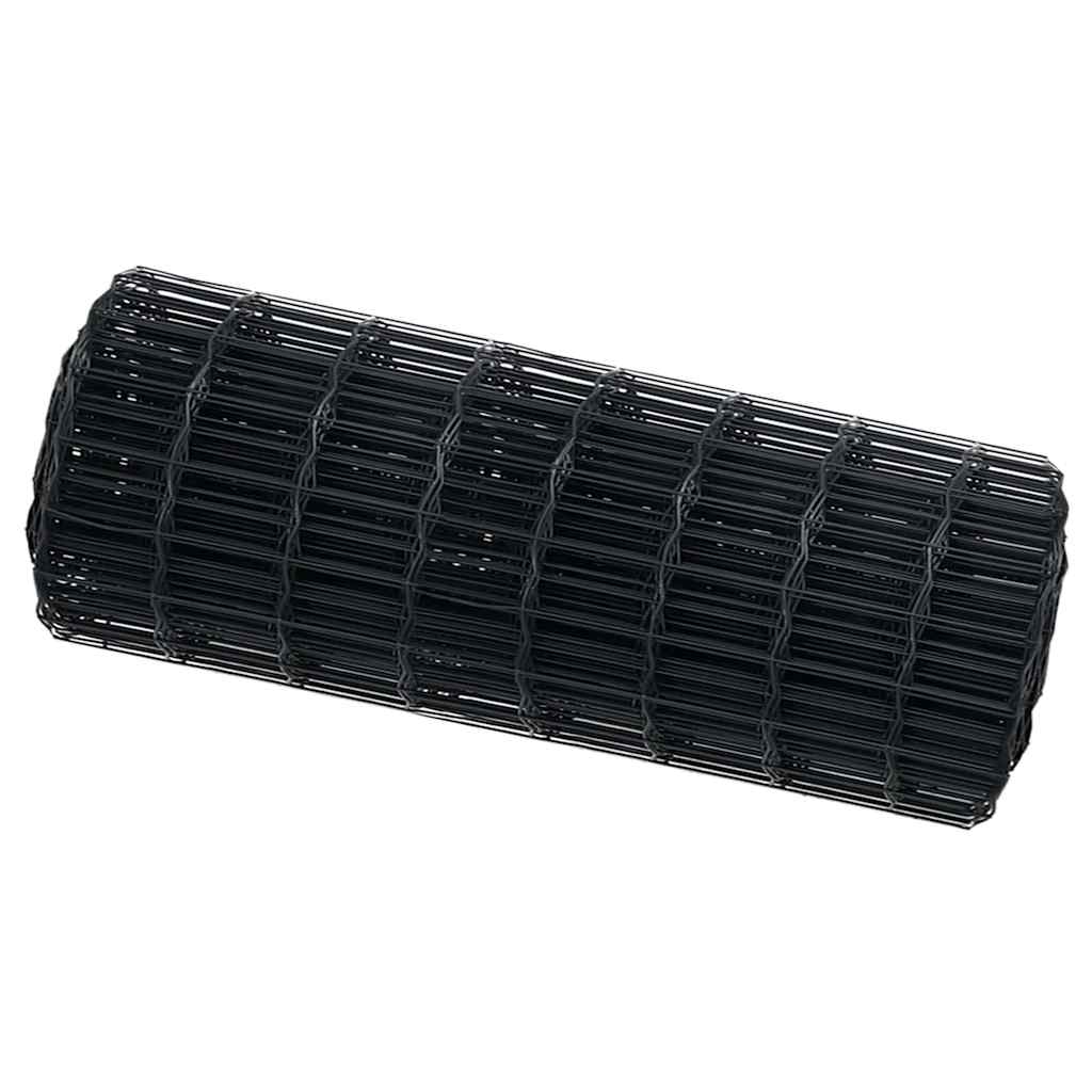 vidaXL Eurozaun Grau 0,6 x 25 m PVC-beschichtetes Eisen