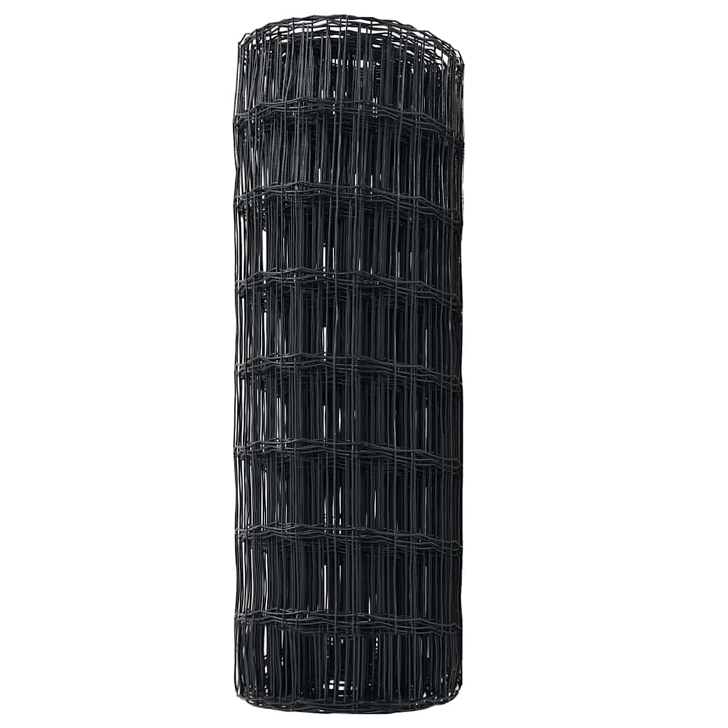 vidaXL Eurozaun Grau 0,6 x 25 m PVC-beschichtetes Eisen