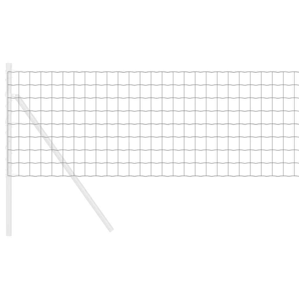 vidaXL Eurozaun Grau 0,4 x 50 m PVC-beschichtetes Eisen