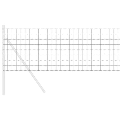 vidaXL Eurozaun Grau 0,4 x 50 m PVC-beschichtetes Eisen