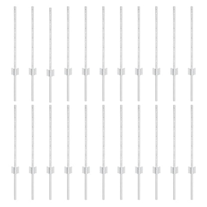 Zaunpfosten 22 pcs Silber 100 cm Stahl