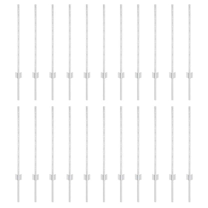 Zaunpfosten 22 pcs Silber 120 cm Stahl