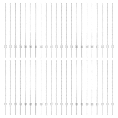 Zaunpfosten 44 pcs Silber 160 cm Stahl