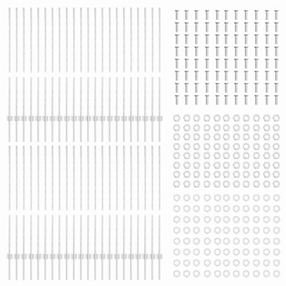 Zaunpfosten 44 pcs Silber 160 cm Stahl