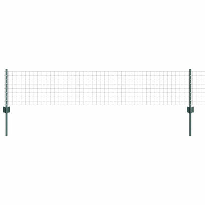 vidaXL Zaun mit Pfosten Grün 0,4 x 10 m Stahl und PVC
