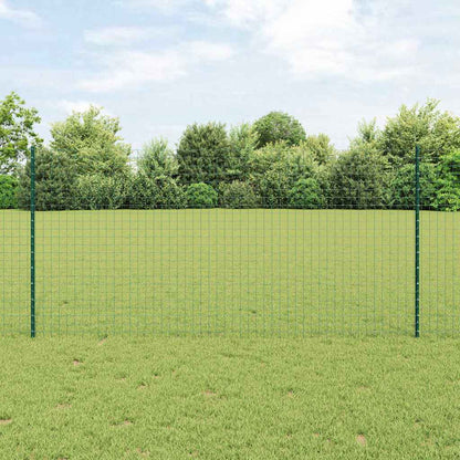 vidaXL Zaun mit Pfosten Grün 1,2 x 10 m Stahl und PVC