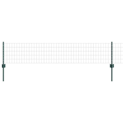 vidaXL Zaun mit Pfosten Grün 0,4 x 10 m Stahl und PVC