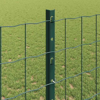vidaXL Zaun mit Pfosten Grün 1,2 x 10 m Stahl und PVC
