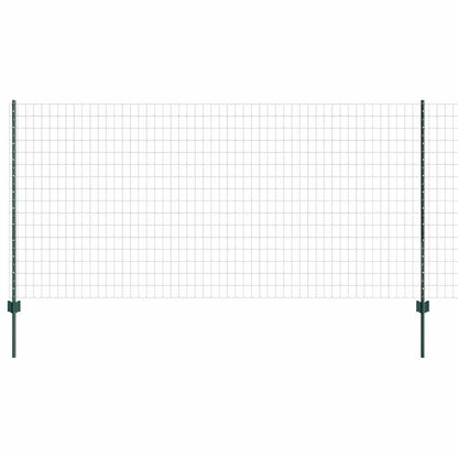 vidaXL Zaun mit Pfosten Grün 1,2 x 10 m Stahl und PVC