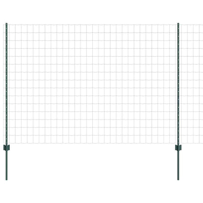 vidaXL Zaun mit Pfosten Grün 1,5 x 10 m Stahl und PVC