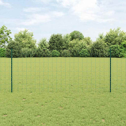 vidaXL Clôture avec poteaux vert 1 x 10 m Acier