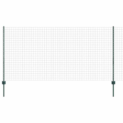 vidaXL Clôture avec Poteaux Vert 1,2 x 25 m Acier et PVC