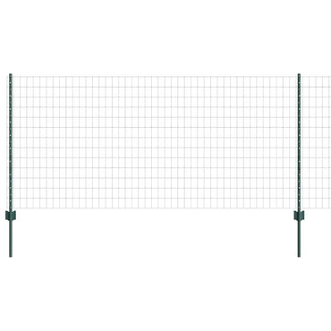 vidaXL Zaun mit Pfosten Grün 1 x 25 m Stahl und PVC