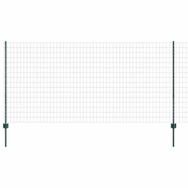 vidaXL Zaun mit Pfosten Grün 1,2 x 25 m Stahl und PVC