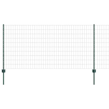 vidaXL Zaun mit Pfosten Grün 1 x 25 m Stahl und PVC