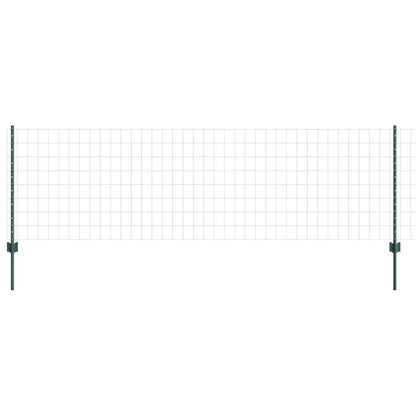 vidaXL Zaun mit Pfosten Grün 0,8 x 25 m Stahl und PVC