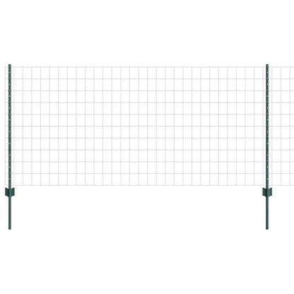 vidaXL Zaun mit Pfosten Grün 1 x 25 m Stahl und PVC