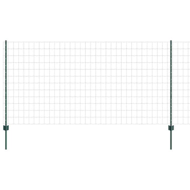 vidaXL Clôture avec Poteaux Vert 1,2 x 25 m Acier et PVC