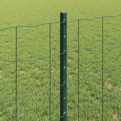 vidaXL Zaun mit Pfosten Grün 0,8 x 25 m Stahl