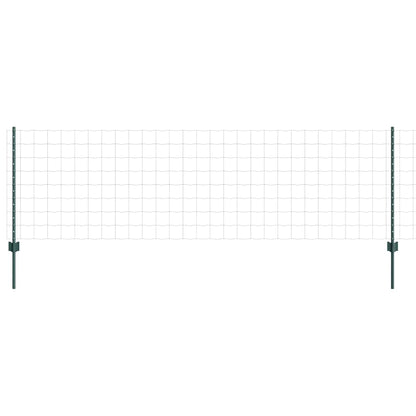 vidaXL Zaun mit Pfosten Grün 0,8 x 25 m Stahl