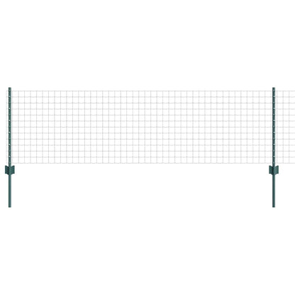 vidaXL Zaun mit Pfosten Grün 0,6 x 50 m Stahl und PVC