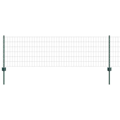 vidaXL Zaun mit Pfosten Grün 0,6 x 50 m Stahl und PVC