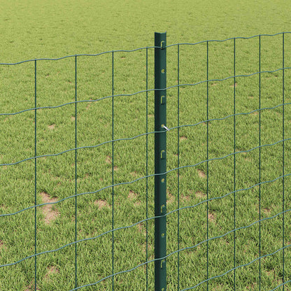 vidaXL Zaun mit Pfosten Grün 1 x 10 m Stahl