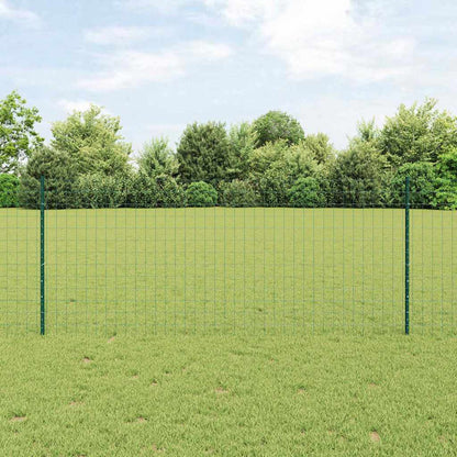 vidaXL Zaun mit Pfosten Grün 1 x 10 m Stahl