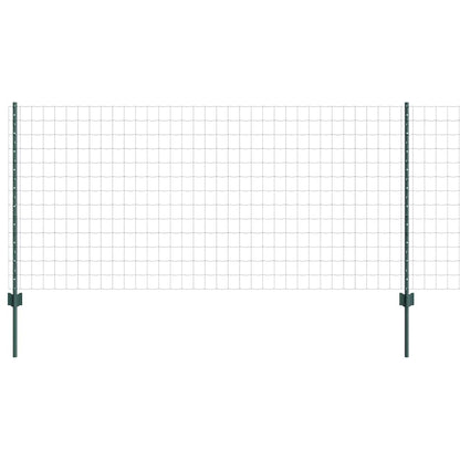 vidaXL Zaun mit Pfosten Grün 1 x 10 m Stahl