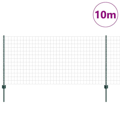 vidaXL Zaun mit Pfosten Grün 1 x 10 m Stahl