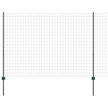 vidaXL Zaun mit Pfosten Grün 1,5 x 10 m Stahl