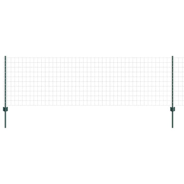 vidaXL Zaun mit Pfosten Grün 0,8 x 25 m Stahl