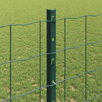 vidaXL Zaun mit Pfosten Grün 1,2 x 25 m Stahl