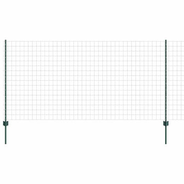 vidaXL Zaun mit Pfosten Grün 1,2 x 25 m Stahl