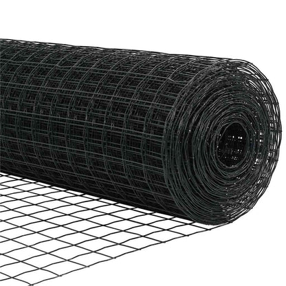 vidaXL Zaun mit Pfosten Grau 0,6 x 10 m Stahl und PVC