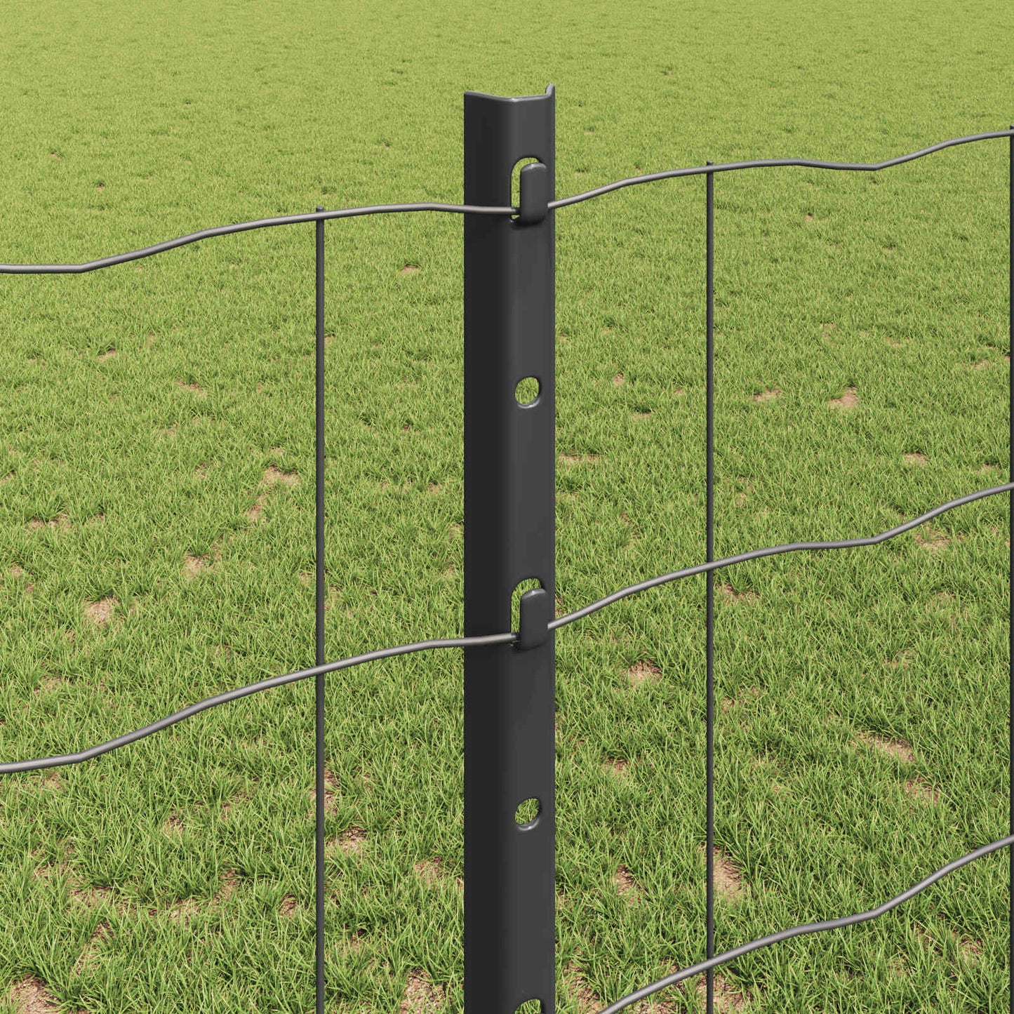 vidaXL Clôture avec poteaux Gris 1,2 x 25 m Acier