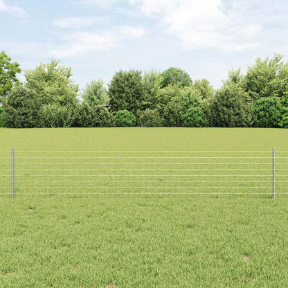 vidaXL Clôture avec poteaux Argent 0,4 x 10 m Acier