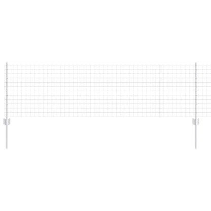 Zaun mit Pfosten Silber 0,6 x 10 m Stahl