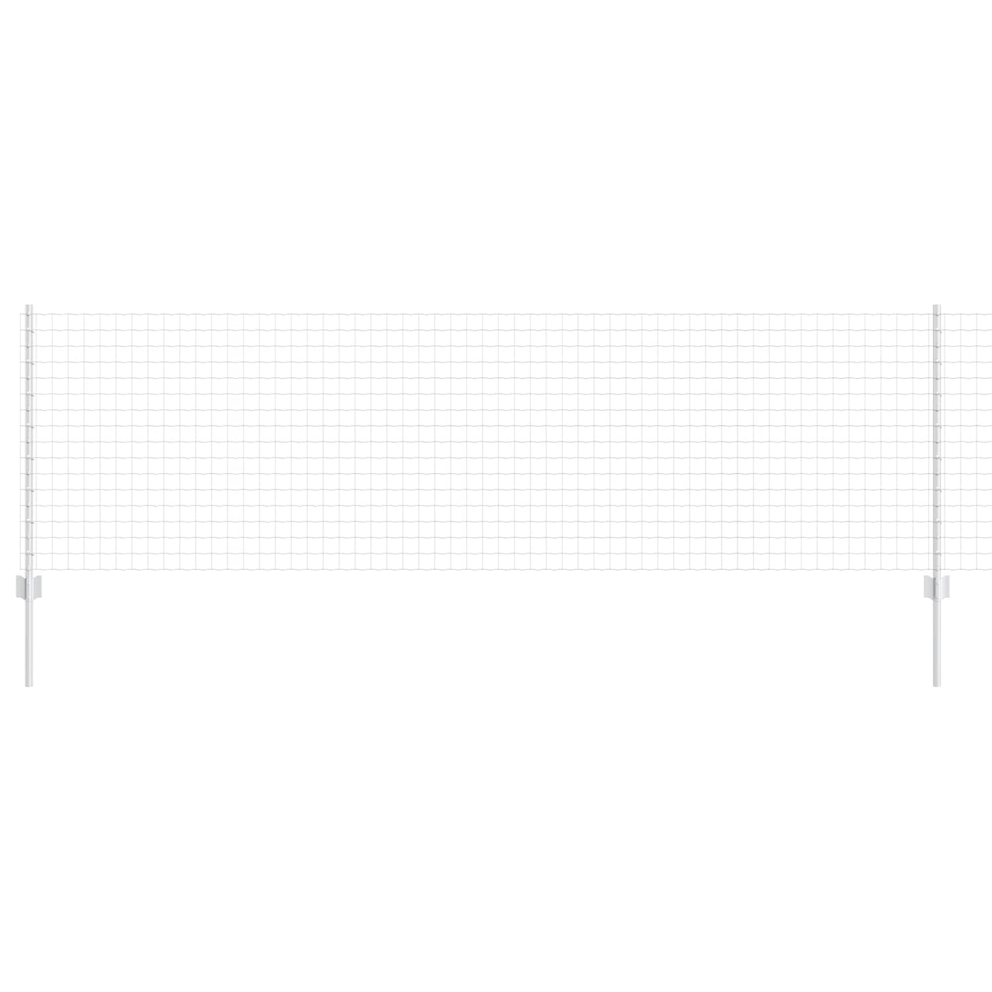 vidaXL Clôture avec poteaux Argenté 0,8 x 10 m Acier