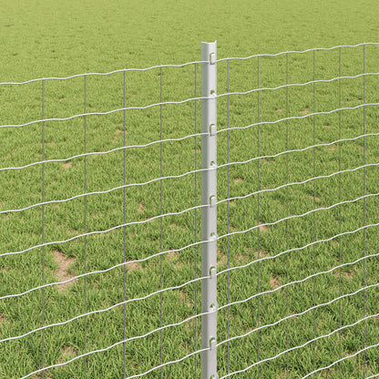 vidaXL Clôture avec poteaux Argent 1 x 10 m Acier
